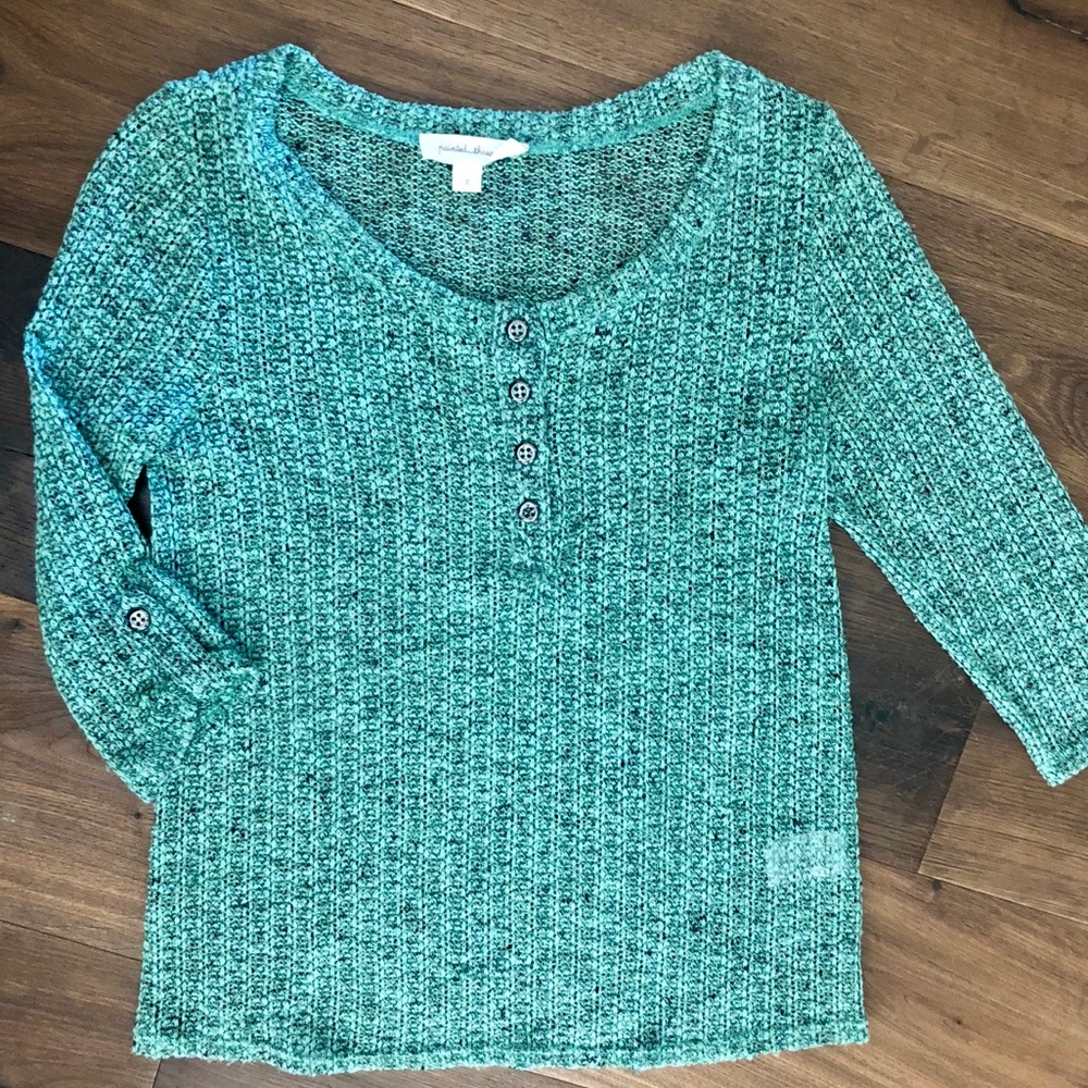 Painted Threads Knit Button Down Top - image 5